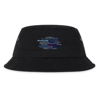 TagCloud Salzwasserfische - Kinder Bucket Hat - Schwarz - Vorne