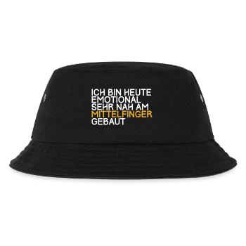 Emotional sehr nah am Mittelfinger gebaut - Kinder Bucket Hat - Schwarz - Vorne
