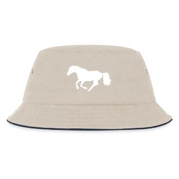 Cheval au galop - Silhouette Blanc Blanc - Bob Enfant - blanc cassé/bleu marine - Devant