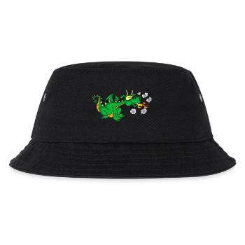 Grüner Drache - Kinder Bucket Hat - Schwarz - Vorne