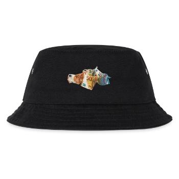 Euro-Geldscheine - Kinder Bucket Hat - Schwarz - Vorne