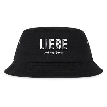 Liebe sich wer kann! - Kinder Bucket Hat - Schwarz - Vorne
