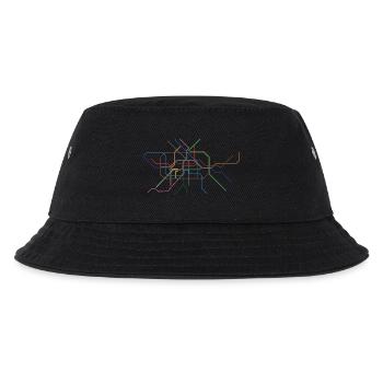 Abstract Minutine Section Line Art - Kids’ Bucket Hat - black - Front