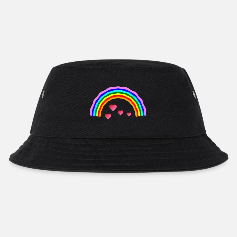 Regenbogenherz Regenbogenherz - Kinder Bucket Hat - Schwarz