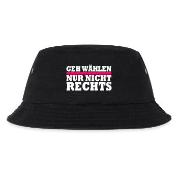 GEH WÄHLEN - Kinder Bucket Hat - Schwarz - Vorne