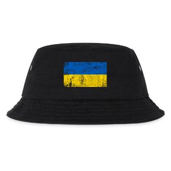 Drapeau Ukraine Drapeau Grunge Rétro Vintage - Bob Enfant - noir - Devant