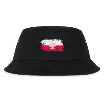 Polen Vintage Flagge - Kinder Bucket Hat - Schwarz - Vorne
