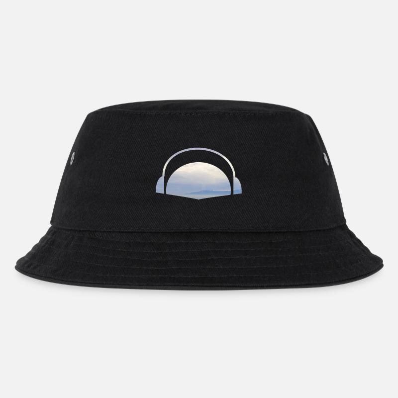 Sonnenuntergang Kopfhörer - Kinder Bucket Hat - Schwarz