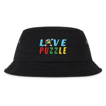 Love Puzzle - Kids’ Bucket Hat - black - Front