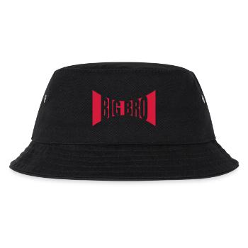 Gebogen Big Bro Logo - Kinder Bucket Hat - Schwarz - Vorne