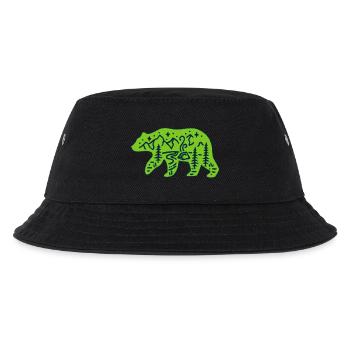 Nature totem green bear - Kids’ Bucket Hat - black - Front