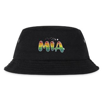 Vorname Mia Mädchenname Namensgeschenk - Kinder Bucket Hat - Schwarz - Vorne