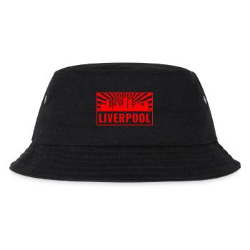 Liverpool Skyline in Red Rays - Kids’ Bucket Hat - black - Front