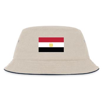 Egypt Flag - Kids’ Bucket Hat - ecru/navy - Front