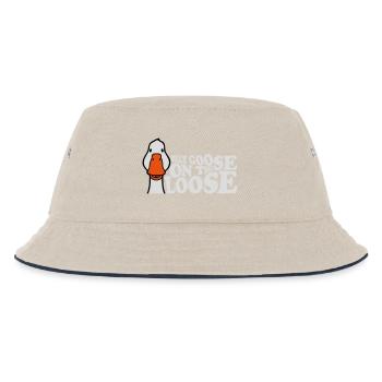 goose on the loose - Kinder Bucket Hat - Natur/Navy - Vorne