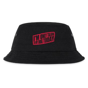 only talking to dog - Kids’ Bucket Hat - black - Front