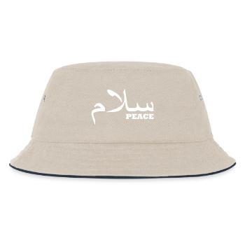 Frieden auf arabisch - Kinder Bucket Hat - Natur/Navy - Vorne