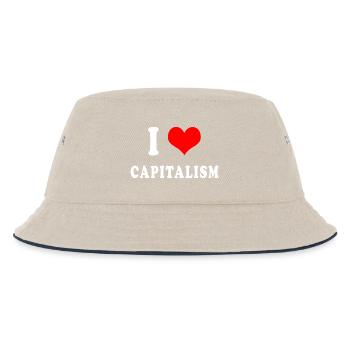 J'adore le capitalisme - Bob Enfant - blanc cassé/bleu marine - Devant