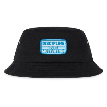 discipline over motivation quote - Kids’ Bucket Hat - black - Front