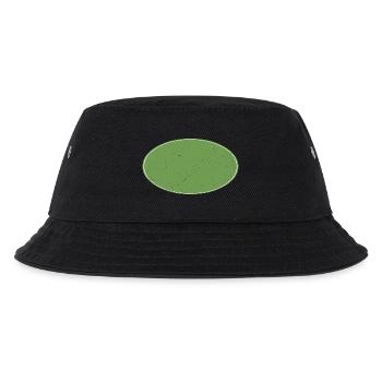 Ovaler Background schmutzig grün - Kinder Bucket Hat - Schwarz - Vorne