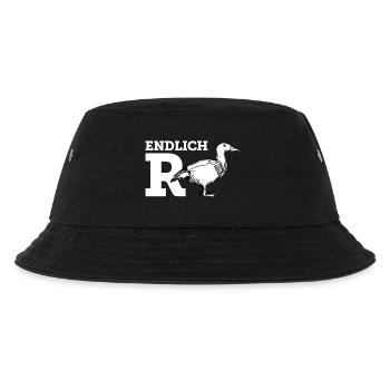 Endlich R-Ente (weiss) - Kinder Bucket Hat - Schwarz - Vorne