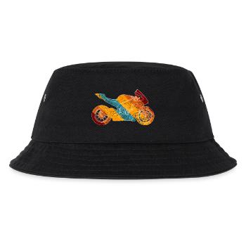Motorrad Supersport Retro-Farben - Kinder Bucket Hat - Schwarz - Vorne