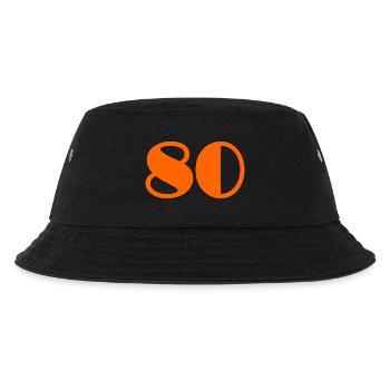 80 JAHRE. 80-JÄHRIGES JUBILÄUM. GEBURTSTAG 80 JAHRE. 80 - Kinder Bucket Hat - Schwarz - Vorne