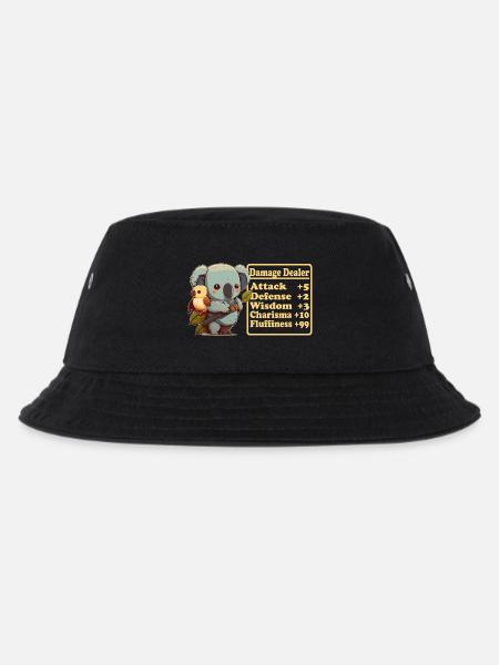 Schadenverursachender süsser Koala zeigt seine Ski - Kinder Bucket Hat - Schwarz