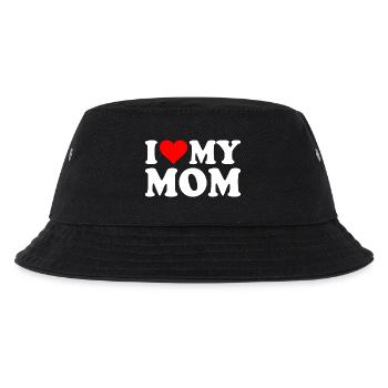 I love my mom - Kinder Bucket Hat - Schwarz - Vorne