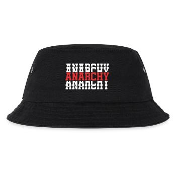 T-Shirt Anarchie T-Shirt Geschenkidee gestapelter Text - Kinder Bucket Hat - Schwarz - Vorne