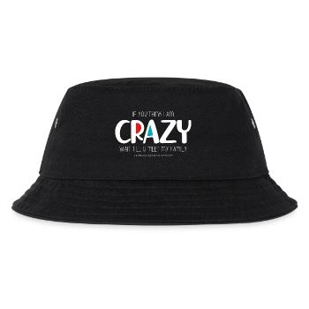 Ich bin verrückt (dunkel) - Kinder Bucket Hat - Schwarz - Vorne