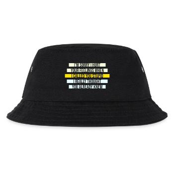 Es tut mir leid, dass ich deine Gefühle verletzt habe, ich habe dich dumm genannt - Kinder Bucket Hat - Schwarz - Vorne