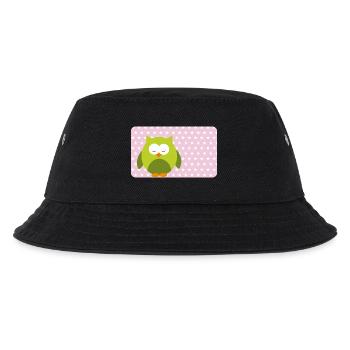 Drôle de hibou avec astérisque rose | Personnalisable - Bob Enfant - noir - Devant