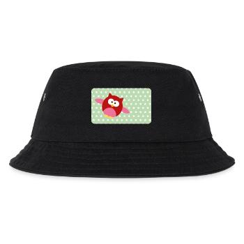 Drôle de hibou avec astérisque vert | Personnalisable - Bob Enfant - noir - Devant