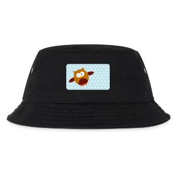 Drôle de hibou avec astérisque bleu | Personnalisable - Bob Enfant - noir - Devant