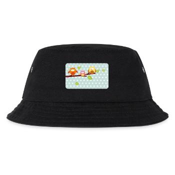 Petits hiboux avec astérisque menthe | Personnalisable - Bob Enfant - noir - Devant