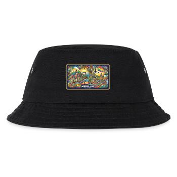 Medellin Kolumbien Stadt Design - Kinder Bucket Hat - Schwarz - Vorne