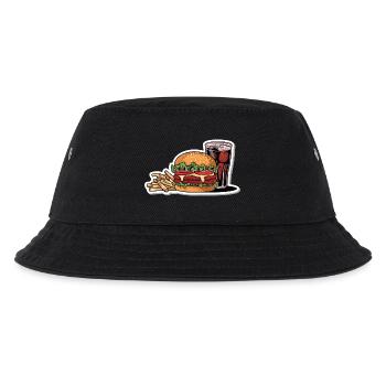 HAMBURGER FAST FOOD SNACK BUN BURGER - Kids’ Bucket Hat - black - Front