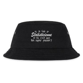 Ich bin Statistiker. Was ist deine Macht? - Kinder Bucket Hat - Schwarz - Vorne