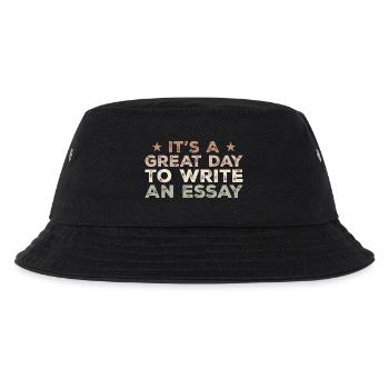 Es ist ein guter Tag, um einen Aufsatz zu schreiben Englischlehrer - Kinder Bucket Hat - Schwarz - Vorne