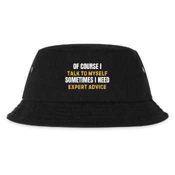 Natürlich rede ich mit mir selbst, ich brauche fachkundigen Rat - Kinder Bucket Hat - Schwarz - Vorne