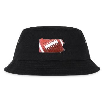 Football in der Pennsylvania State Landkarte - Kinder Bucket Hat - Schwarz - Vorne