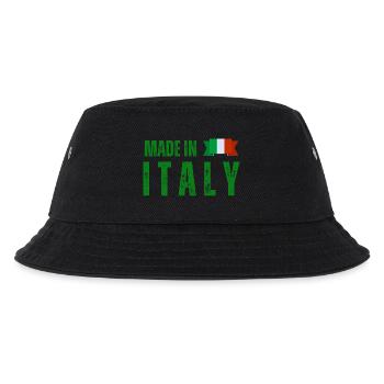 Made in Italy, italienischer Stolz - Kinder Bucket Hat - Schwarz - Vorne