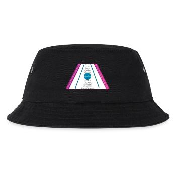 Hackbrett lila pink petrol gruen - Kinder Bucket Hat - Schwarz - Vorne