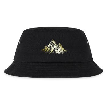 Berge Alpen Mountains - Kinder Bucket Hat - Schwarz - Vorne