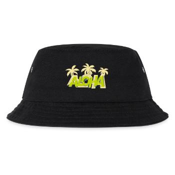 Aloha & Palmen - Kinder Bucket Hat - Schwarz - Vorne