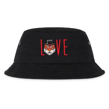 Säbelzahntiger - Kinder Bucket Hat - Schwarz - Vorne