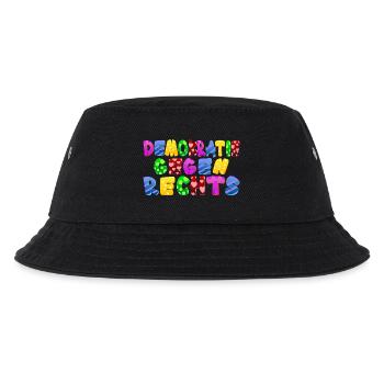 AfD stoppen gegen rechts Demokratie Vielfalt links - Kinder Bucket Hat - Schwarz - Vorne