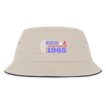 Mindful Journey seit 1965 - 60 Jahre jung - Kinder Bucket Hat - Natur/Navy - Vorne
