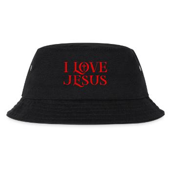 Jesus love - Kinder Bucket Hat - Schwarz - Vorne